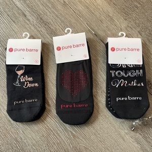 Pure Barre sticky socks size small (3 pair)